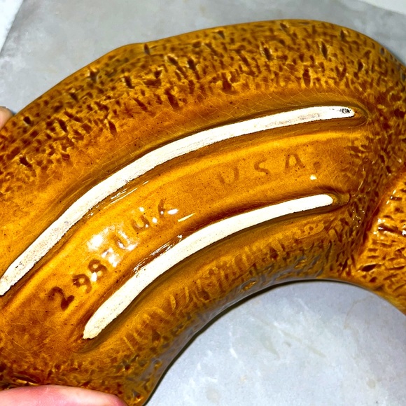 California Pottery MCM Vintage Orange Brown Glaze Chips/Dip Serving Set EUC - Picture 9 of 11